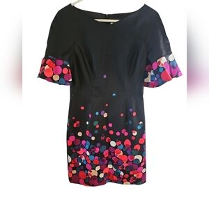 Trina Turk lined polka dot party dress sz 2